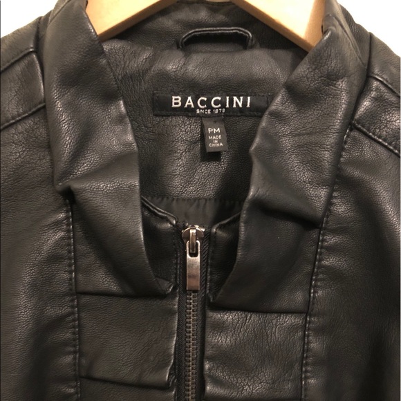Baccini faux leather jacket. Size Petite Medium - Picture 2 of 5